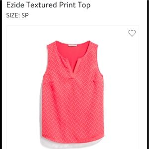 Petite Market and Spruce coral top